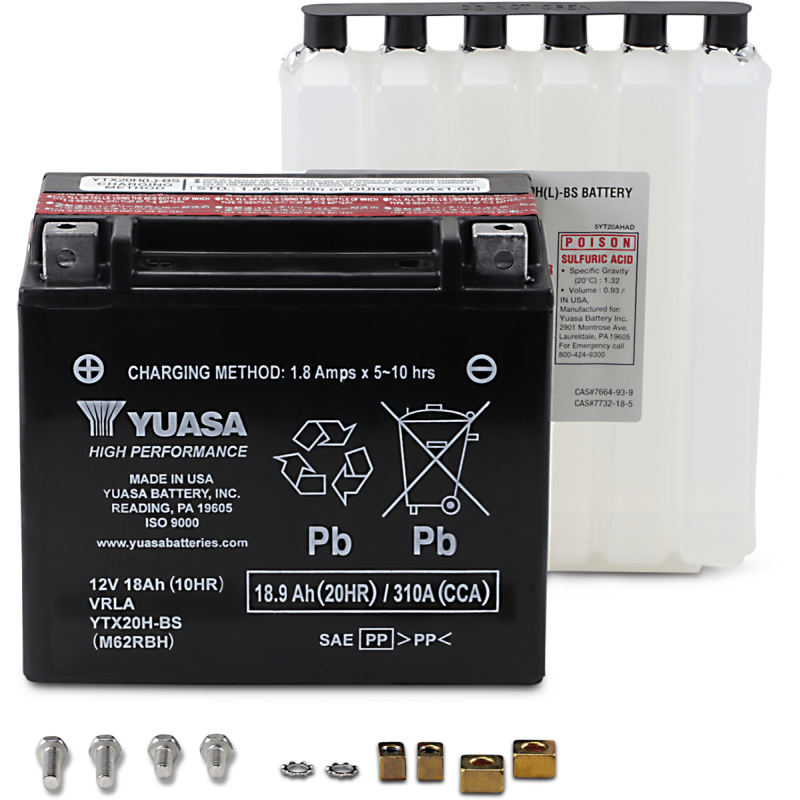 YUASA YTX20H - BS HIGH PERFORMANCE 12V BATTERY (YUAM62RBH) - DRIVEN Canada's Powersports 048493625058YUAM62RBH