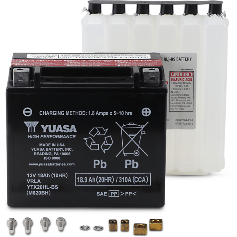 YUASA YTX20HL - BS HIGH PERFORMANCE 12V BATTERY (YUAM620BH) - DRIVEN Canada's Powersports 048493621234YUAM620BH