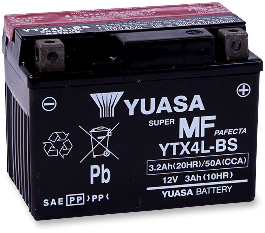 YUASA YTX4L - BS MAINTENANCE FREE 12V BATTERY (YUAM62X4B) - DRIVEN Canada's Powersports 048493624020YUAM62X4B