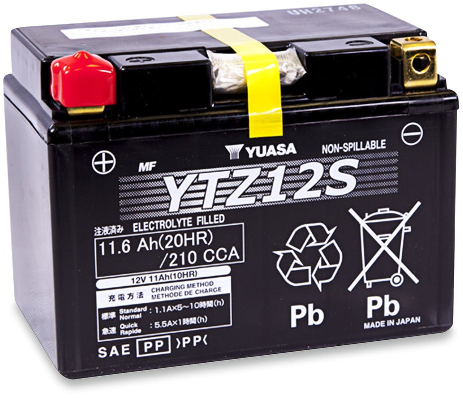 YUASA YTZ12S FACTORY ACTIVATED 12V BATTERY (YUAM7212A) - DRIVEN Canada's Powersports 048493721224YUAM7212A