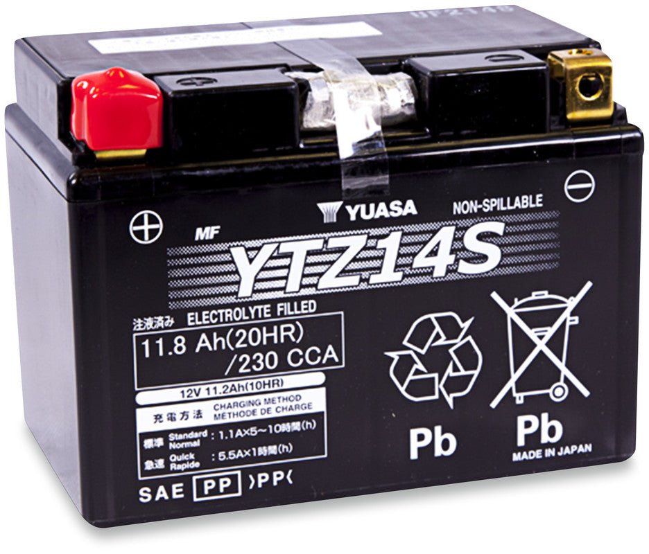 YUASA YTZ14S FACTORY ACTIVATED 12V BATTERY (YUAM72Z14) - DRIVEN Canada's Powersports 048493721422YUAM72Z14