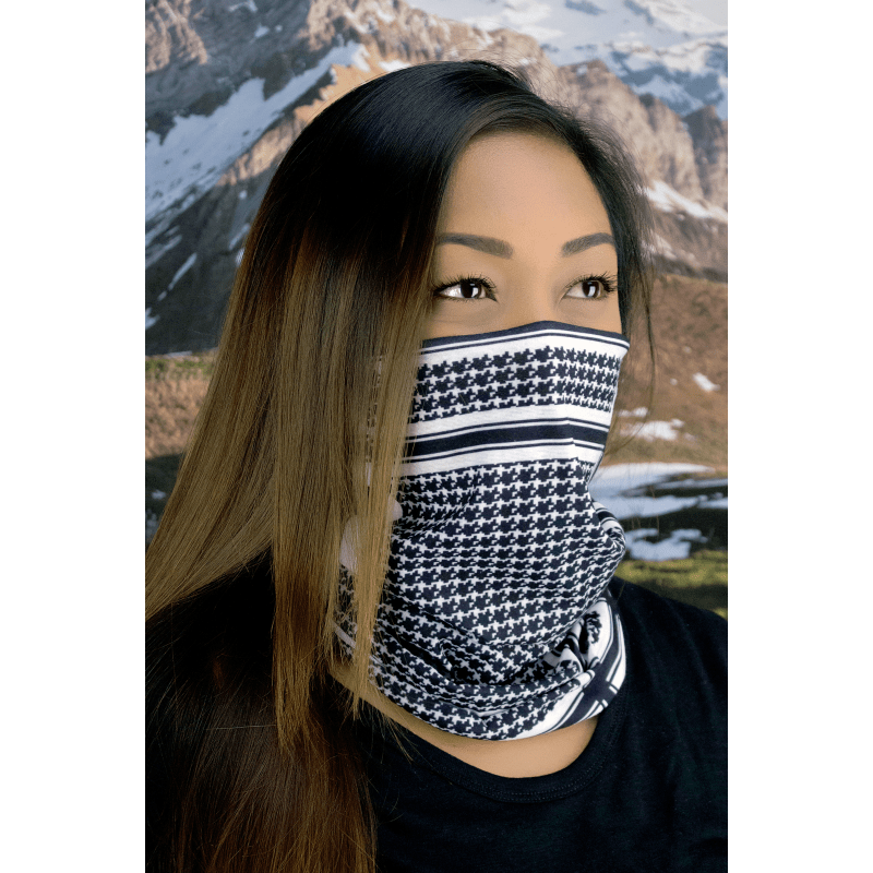 ZAN HEADGEAR MOTLEY TUBE FLEECE HOUNDSTOOTH BLK & - DRIVEN Canada's Powersports 642608046907TF235BW