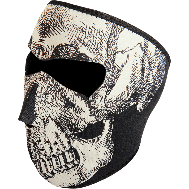 ZAN HEADGEAR NEOPRENE FACE MASK GLOW SKULL FACE (WNFM002G) - DRIVEN Canada's Powersports 642608037479WNFM002G