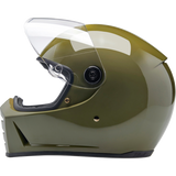 BILTWELL LANE SPLITTER ECE 22.06 Olive Green Left Side - Driven Powersports