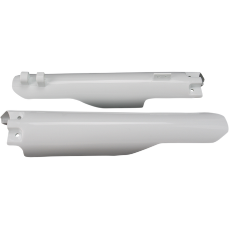 ACERBIS LWR FORK CVR SET- RM125/250:99-03 White Front - Driven Powersports