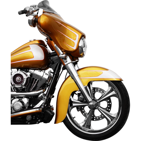 KLOCK WERKS 96-13 FLHT 6.5" FLARE W/SHIELD Dark Smoke Application Shot - Driven Powersports