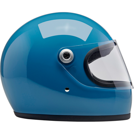 BILTWELL HELMET GRINGO S Blue Right Side - Driven Powersports