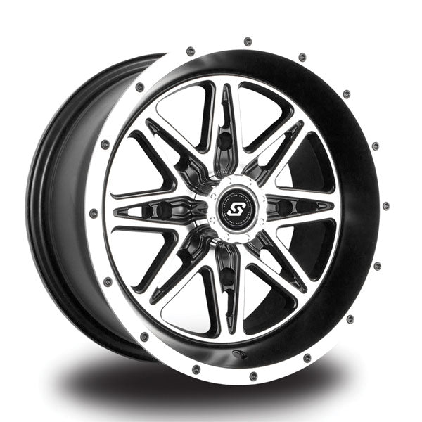 SEDONA BADLANDS MACHINED RIM 12X7 4/137 5+2 - Driven Powersports