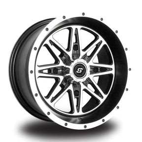 SEDONA BADLANDS MACHINED RIM 12X7 4/137 5+2 - Driven Powersports
