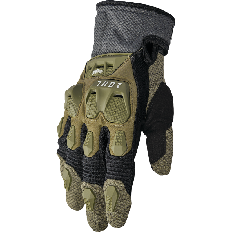 THOR GLOVE TERRAIN Army/Charcoal Front - Driven Powersports
