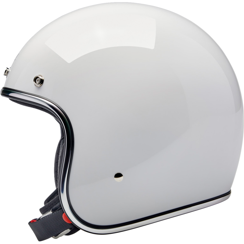 BILTWELL HELMET BONANZA Gloss White Left Side - Driven Powersports
