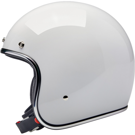 BILTWELL HELMET BONANZA Gloss White Left Side - Driven Powersports