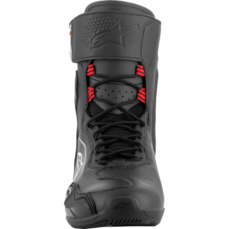 ALPINESTARS SHOE SUPERFASTER Black/Gray/Bright Red Front - Driven Powersports
