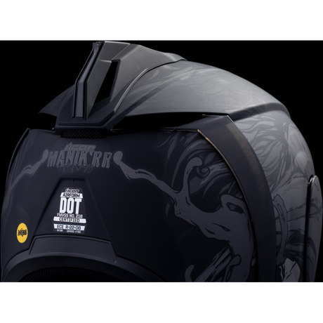 ICON HELMET AIRFORM MIPS MANIK'RR Dark Black Back - Driven Powersports