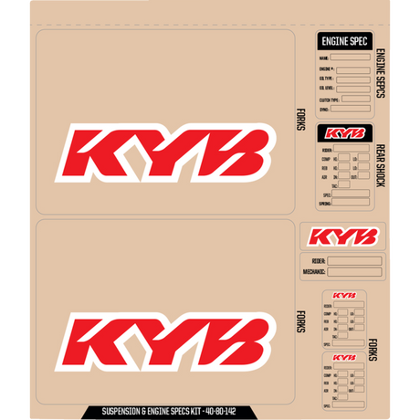 D'COR VISUALS DCOR KYB DECAL KIT Red Front - Driven Powersports