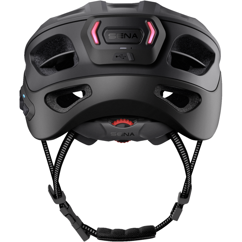 SENA CYCLING HELMET R1 EVO Matte Black Back - Driven Powersports