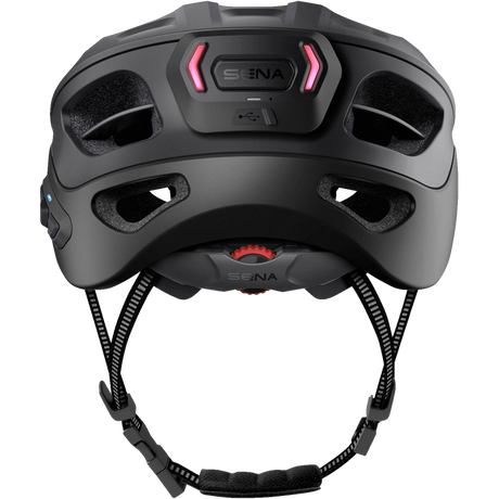 SENA CYCLING HELMET R1 EVO Matte Black Back - Driven Powersports