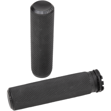 ARLEN NESS GRIPS KNURLED RUBBER CBL Black Front - Driven Powersports