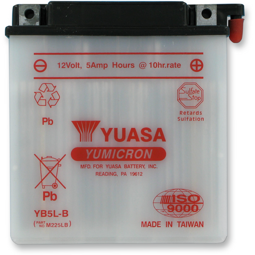 YUASA YB5L-B YUMICRON 12 VOLT Front - Driven Powersports