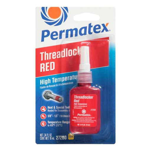 PERMATEX THREADLOCKER HIGH TEMPERATURE 10ML Red - Driven Powersports
