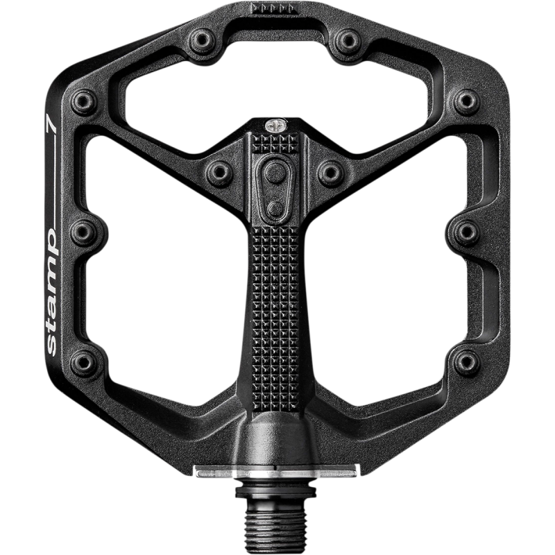 CRANK BROTHERS PEDAL STAMP 7 Black Front - Driven Powersports