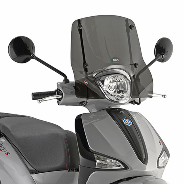 107S Windshield - Smoke - Piaggio Liberty 50/150 - Driven Powersports