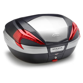 GIVI V56N Maxia 4 with Aluminum Cover Motorcycle Top Case, Black/Red
