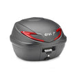 B39N Monolock 39L Top Case - Matte Black/Red - Driven Powersports