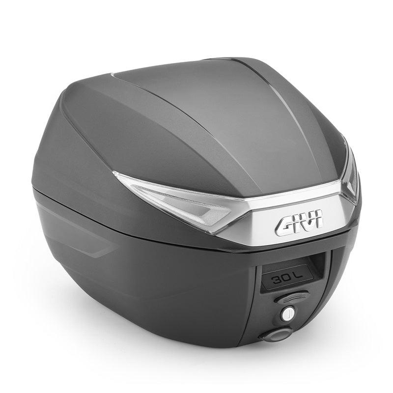 GIVI C30NT Tech Monolock 30L Motorcycle Top Case, Matte Black/Smoke