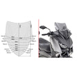 GIVI D2136S Smoked Low Windshield for Yamaha XMAX 300