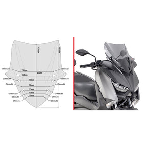 GIVI D2136S Smoked Low Windshield for Yamaha XMAX 300