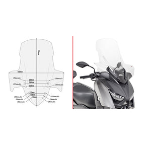 GIVI D2136ST Clear Windshield for Yamaha XMAX 300