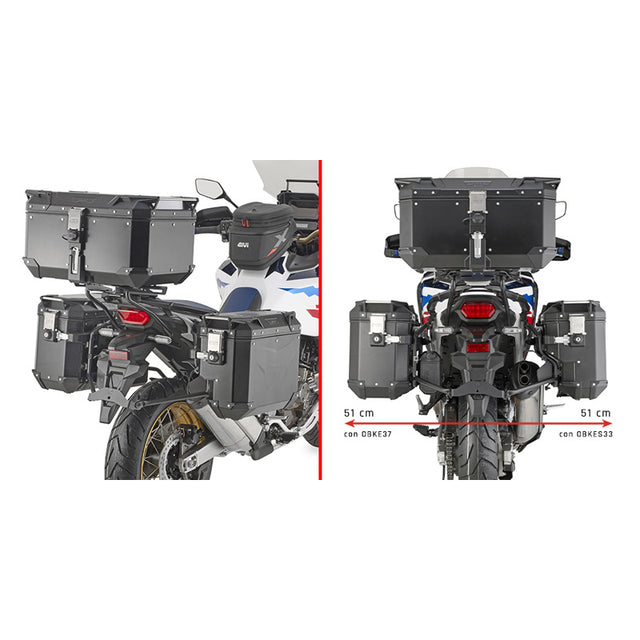 GIVI PLOS1178CAM PL Cam-Side Contour Side Case Racks for Honda Africa Twin 1100