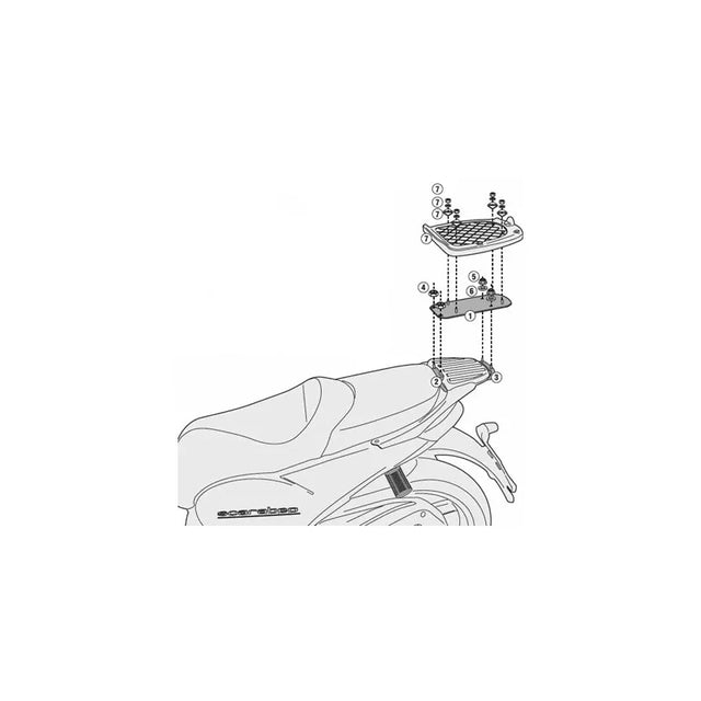 GIVI SR6701 Monolock Top Case Rack for Aprilia Scarabeo 125/200