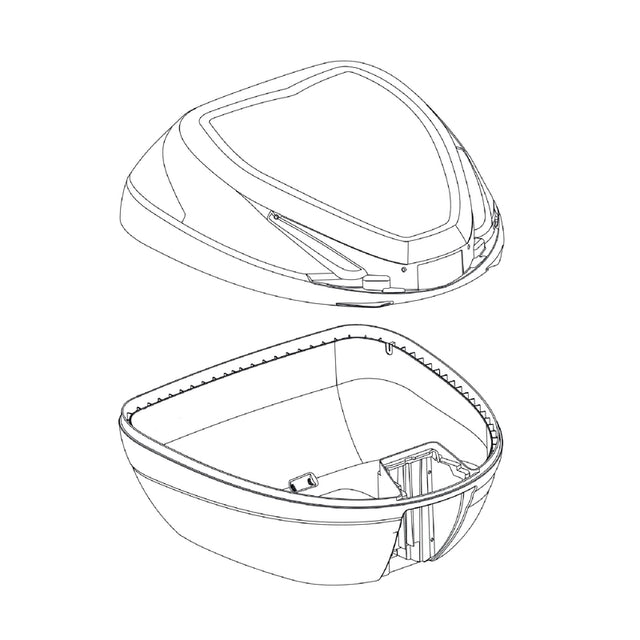 GIVI Z21CNDXM E21 Right Top Shell Black