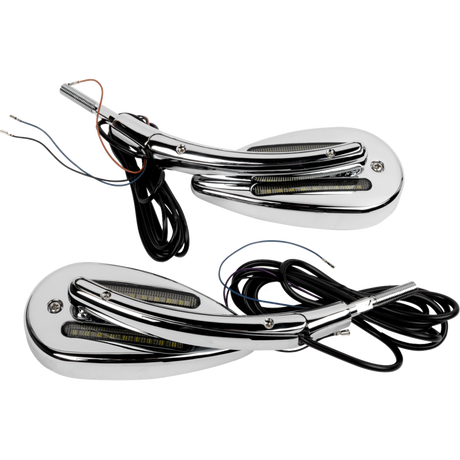 CUSTOM DYNAMICS MIRRORS LED RUN & TURN SIGNAL CHROME Front - Driven Powersports