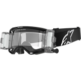 ALPINESTARS GOGGLE VISION 8 CORP ROLL-OFF Black/Clear Front - Driven Powersports
