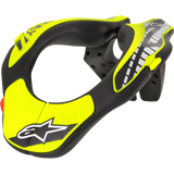 ALPINESTARS Neck Support (Youth) Black/Yellow Front - Driven Powersports
