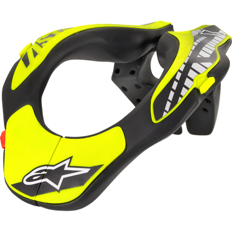 ALPINESTARS Neck Support (Youth) Black/Yellow Front - Driven Powersports