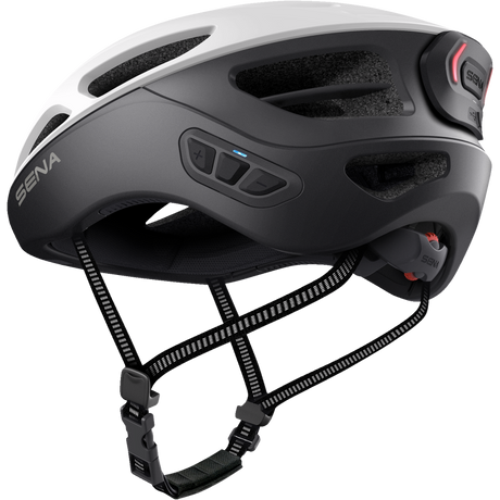SENA CYCLING HELMET R1 EVO Matte White Back - Driven Powersports