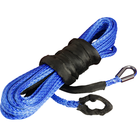 KFI PRODUCTS WINCH ROPE EXTENSION - SYNTHETIC - - 1/4" X 50' Blue Front - Driven Powersports