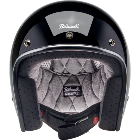 BILTWELL HELMET BONANZA Gloss Black Front - Driven Powersports