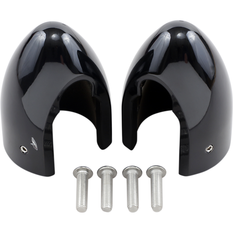 BARON COVERS FORK/AXLE Black Front - Driven Powersports