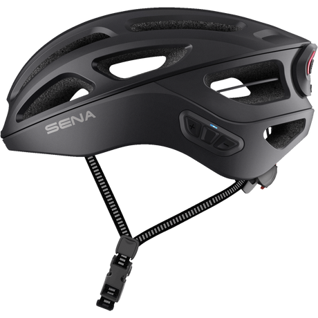 SENA CYCLING HELMET R1 EVO Matte Black Left Side - Driven Powersports