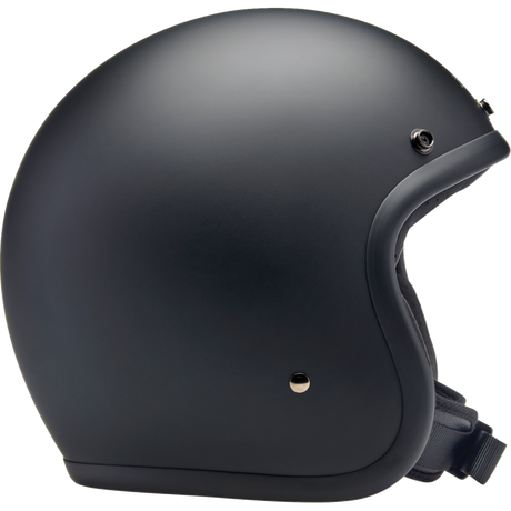BILTWELL HELMET BONANZA Flat Black Front - Driven Powersports