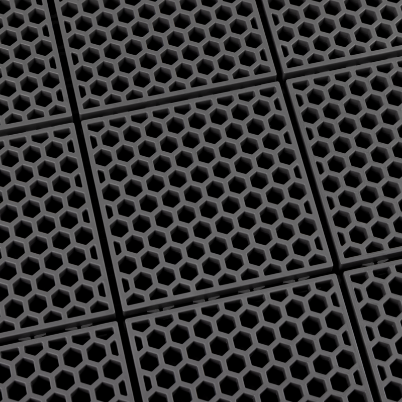 CALIBER FLOORING PROTECH QTY8 Gray Front - Driven Powersports