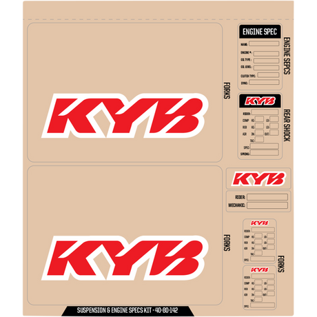 D'COR VISUALS DCOR KYB DECAL KIT Red Front - Driven Powersports