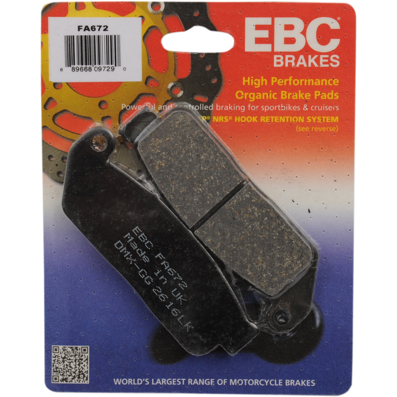 EBC BRAKE PAD FA672 Orange Front - Driven Powersports