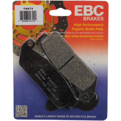 EBC BRAKE PAD FA672 Orange Front - Driven Powersports