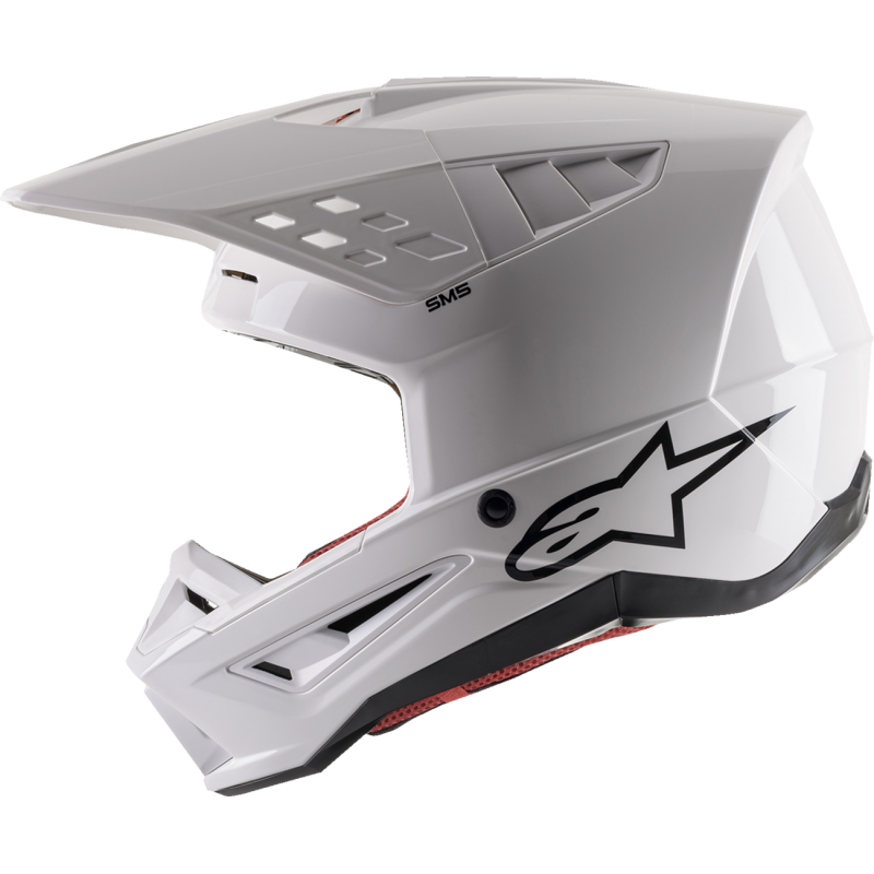 ALPINESTARS HELMET SM5 SOLID White Left Side - Driven Powersports